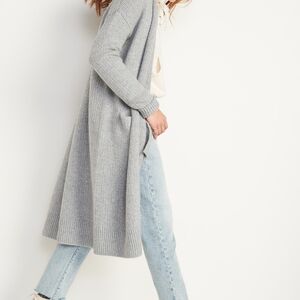 Old Navy Women's Hooded Heather Gray Long Cardigan